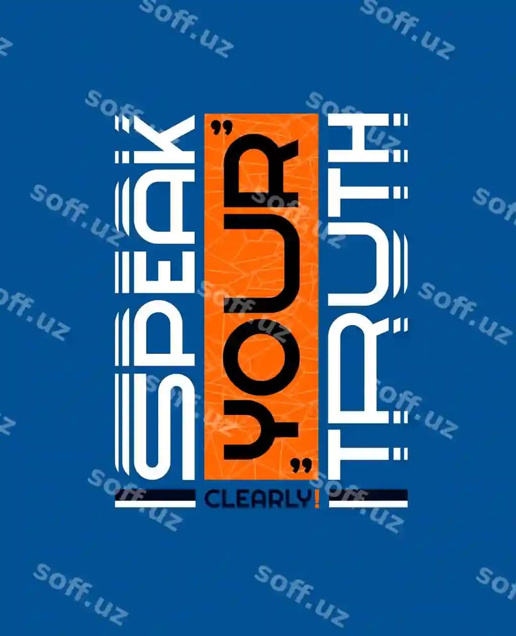 Haqiqatni gapiring zamonaviy tipografiya mavhum dizayn vektor illyustratsiyasi | Speak truth modern typography abstract design vector illustration