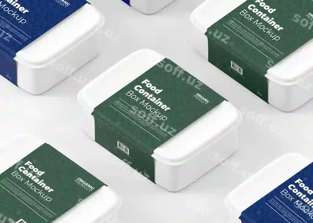 Ovqat konteyneri olib ketish namunasi | Food container takeaway mockup