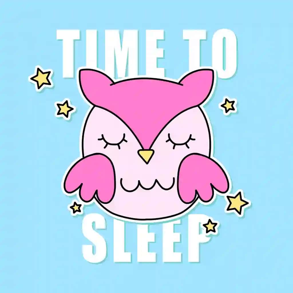 Pushti boyqush uyqu vaqti | Time sleep pink owl
