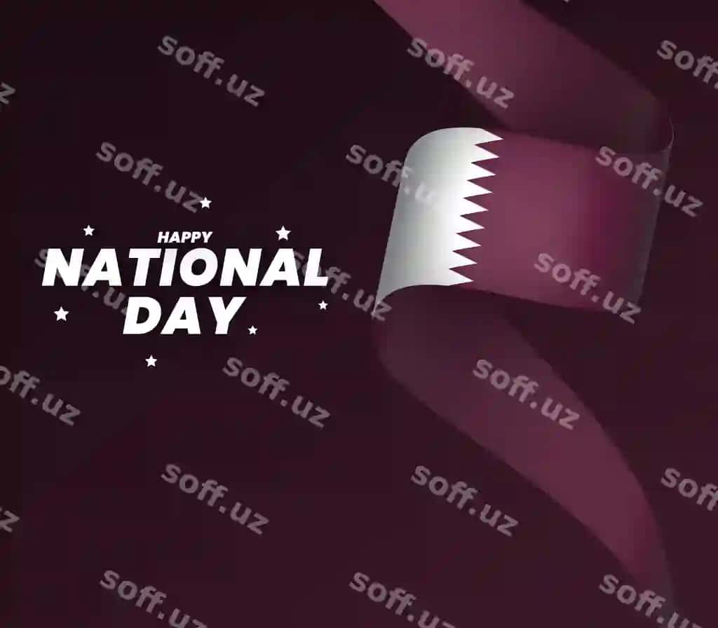 Qatar bayrog'i elementi milliy mustaqillik kuni banner lentasi dizayni | Qatar flag element design national independence day banner ribbon