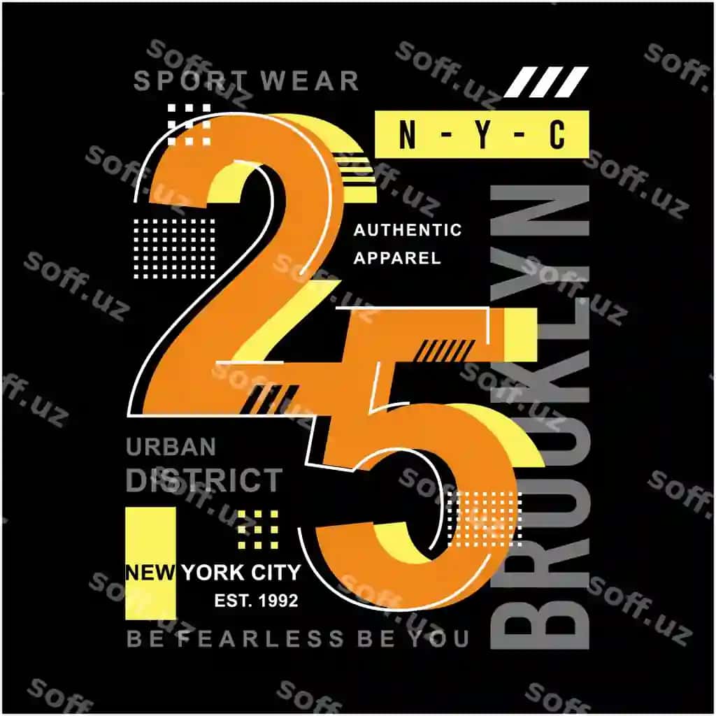 Vintage Brooklyn tipografiyasi grafik t-shirt premium vektor | Vintage brooklyn typography graphic tshirt premium vector