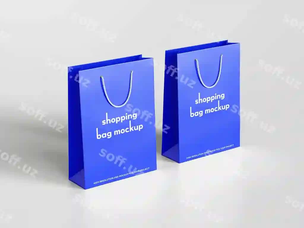 Xarid qilish sumkalarining maketlari dizayni | Shopping bag mockups design