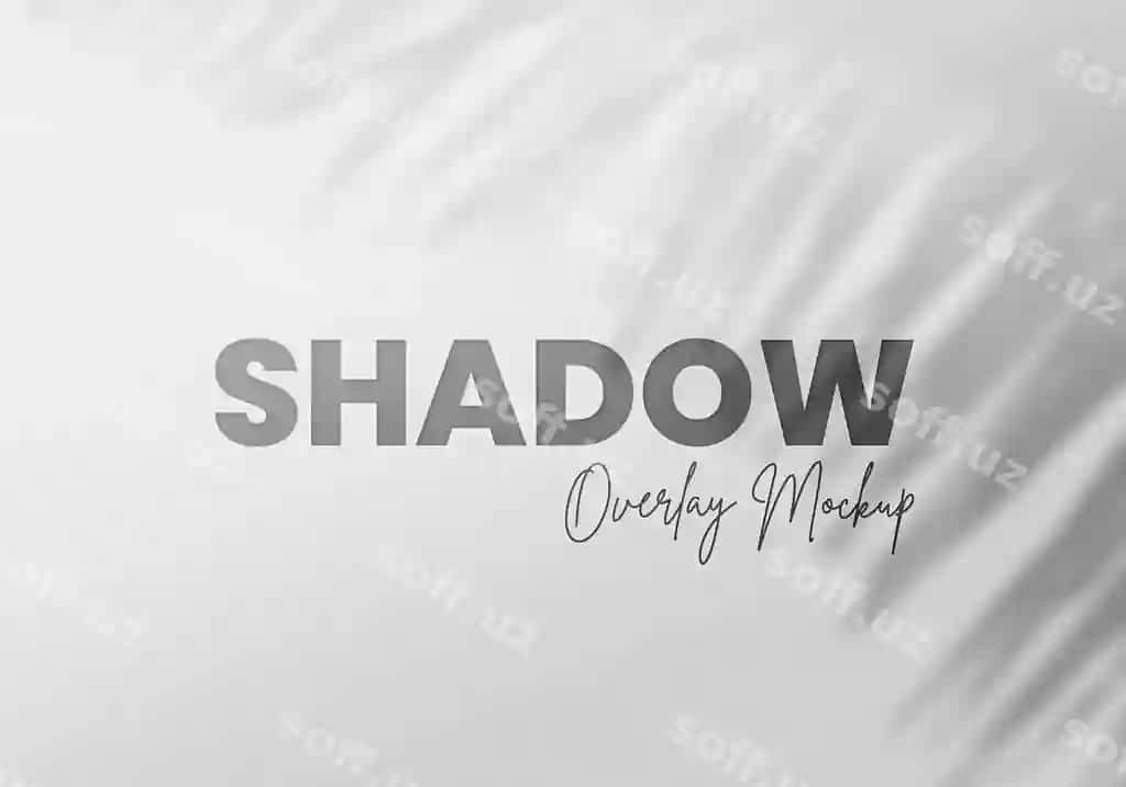 Barglar soyasi ustki qismining maketi | Leaves shadow overlay mockup