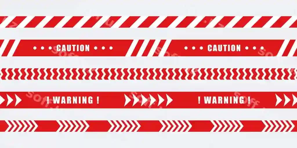 Qizil ogohlantirish lentalari xavfsizlik lentasi to'siq lentasi ogohlantirish lentalari vektorini o'rnatadi | Red warning tapes set safety tape barrier tape caution tapes vector