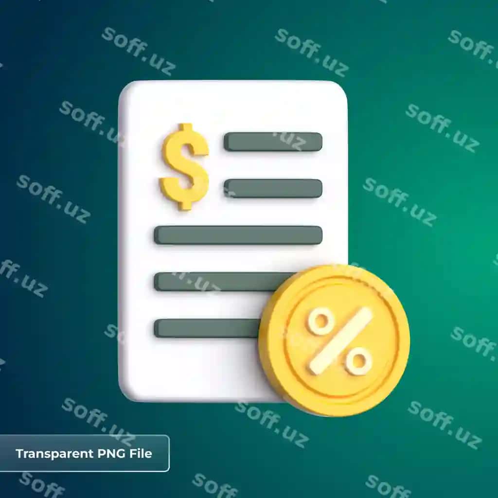 Tax 3D ikonka | Tax 3d icon 2