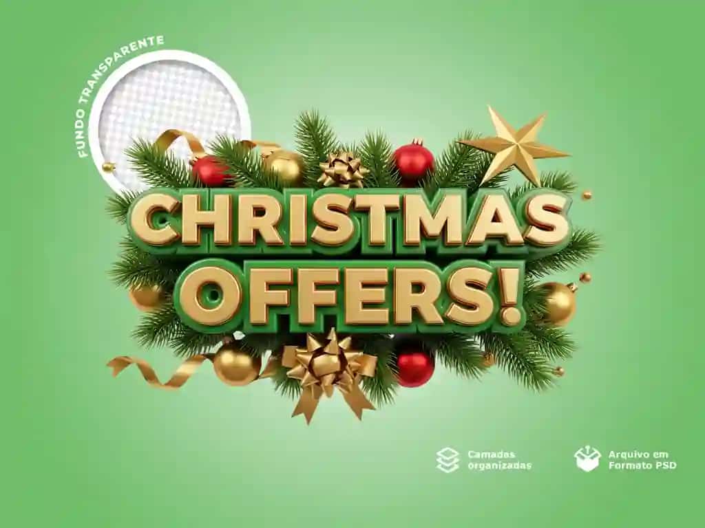 Bayram bezaklari bilan bayramona 3D Rojdestvo takliflari | Festive 3d christmas offers with holiday decorations