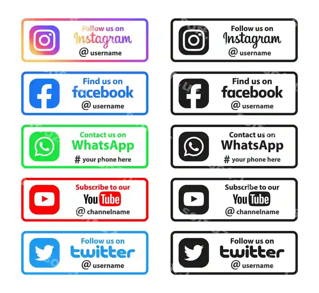 Ijtimoiy tarmoqlar belgilari Facebook Instagram Twitter YouTube WhatsApp kuzatish | Social media icons facebook instagram twitter youtube whatsapp follow