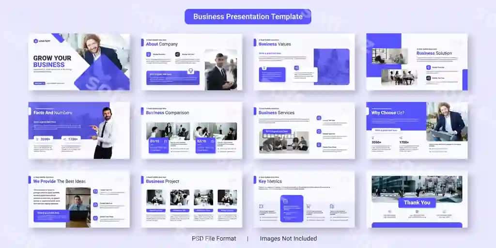 Ijodiy biznes PowerPoint taqdimot slaydlari shablonini loyihalash | Creative business powerpoint presentation slides template design