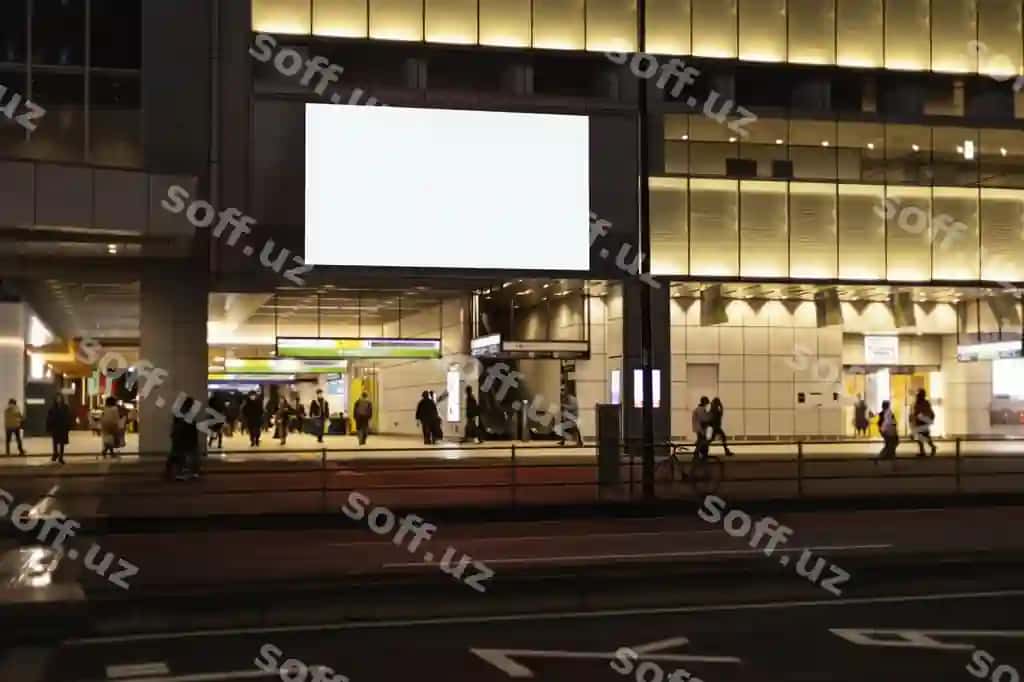Yaponiya tashqi reklama namunasi | Japan exterior advertising mockup