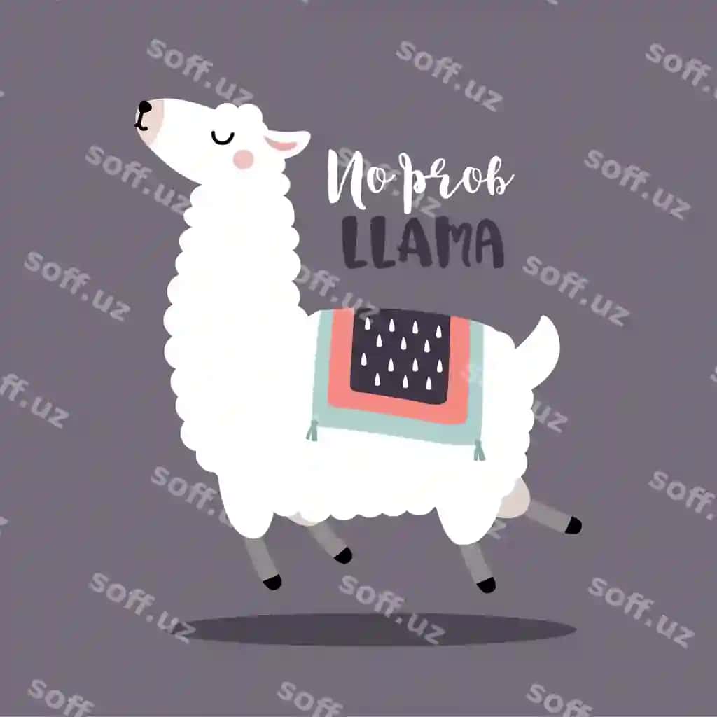 Motivatsion iqtibossiz sakrash alpaka lamasi | Jumping alpaca llama with no prob llama motivational quote