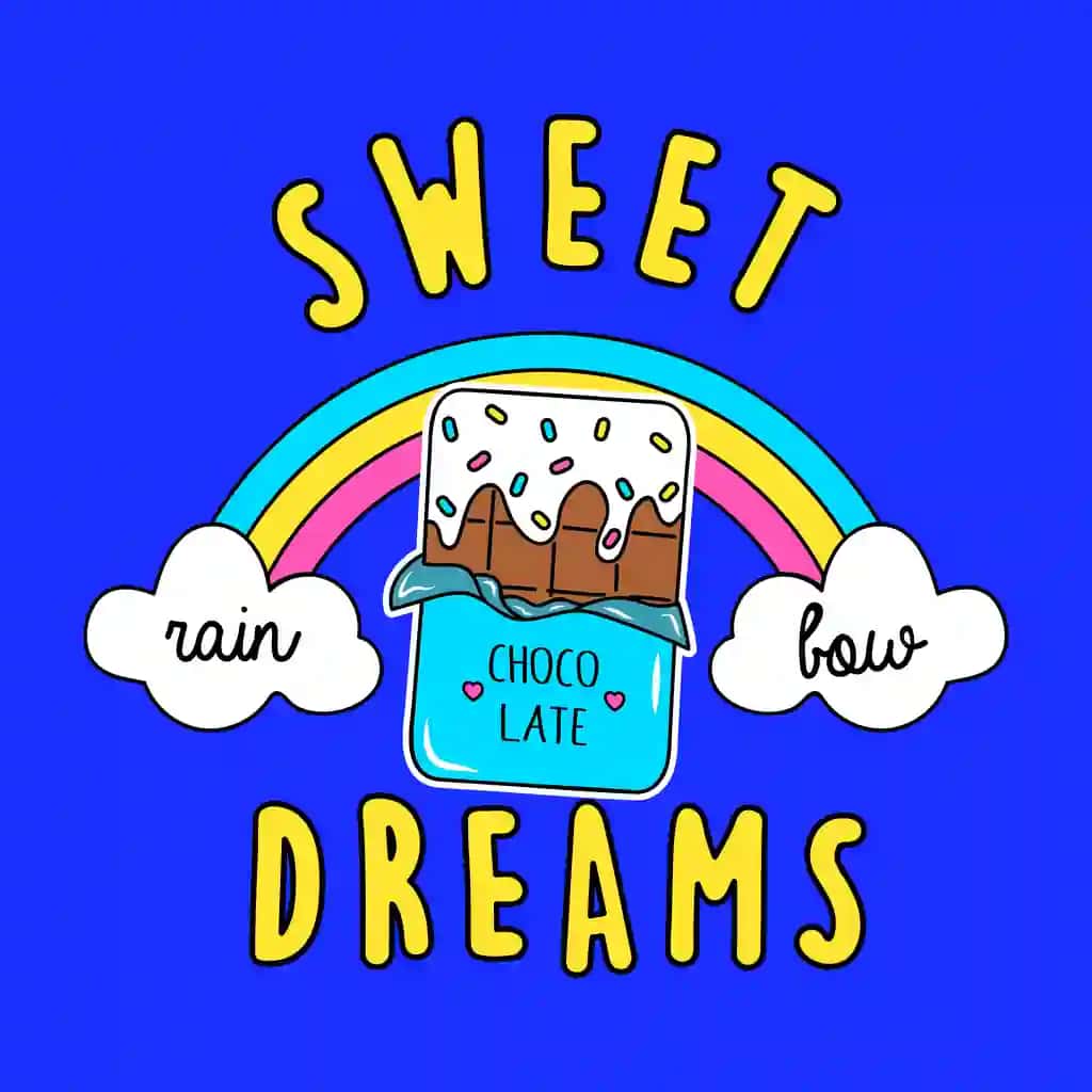 Shirin tushlar shokoladi va kamalak sepilgan | Sweet dreams chocolate with sprinkles rainbow
