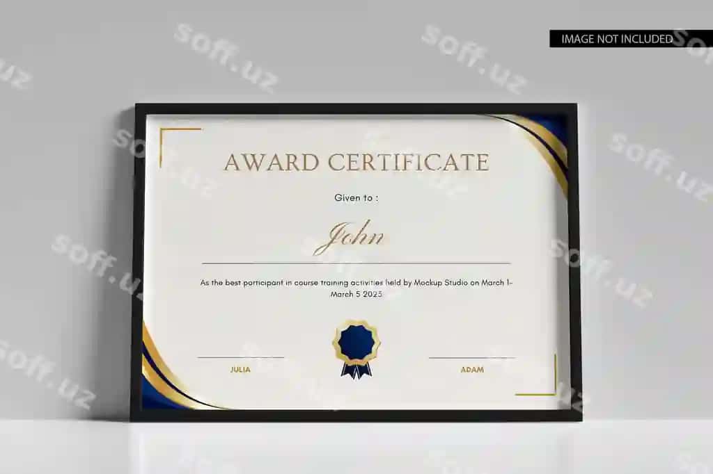 Ramka maketi bilan sertifikat tushunchasi | Certificate concept with frame mockup
