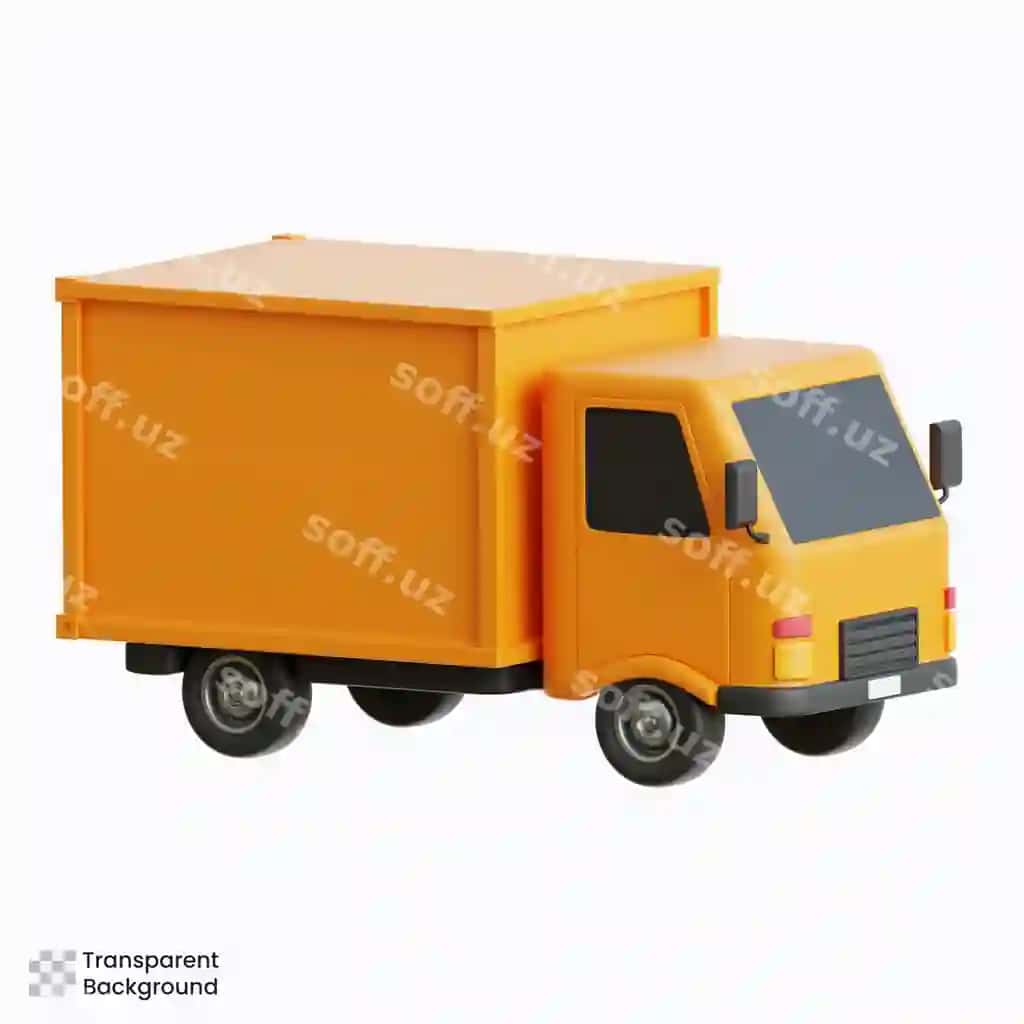 Yetkazib berish yuk avtomobili 3d illustratsiyasi | Delivery truck 3d illustration