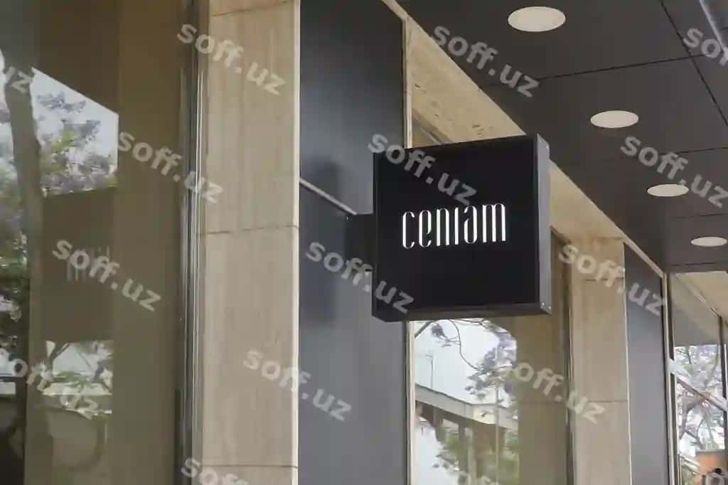 Logotip mockup zamonaviy qora asibli belgi | Logo mockup modern black hang sign