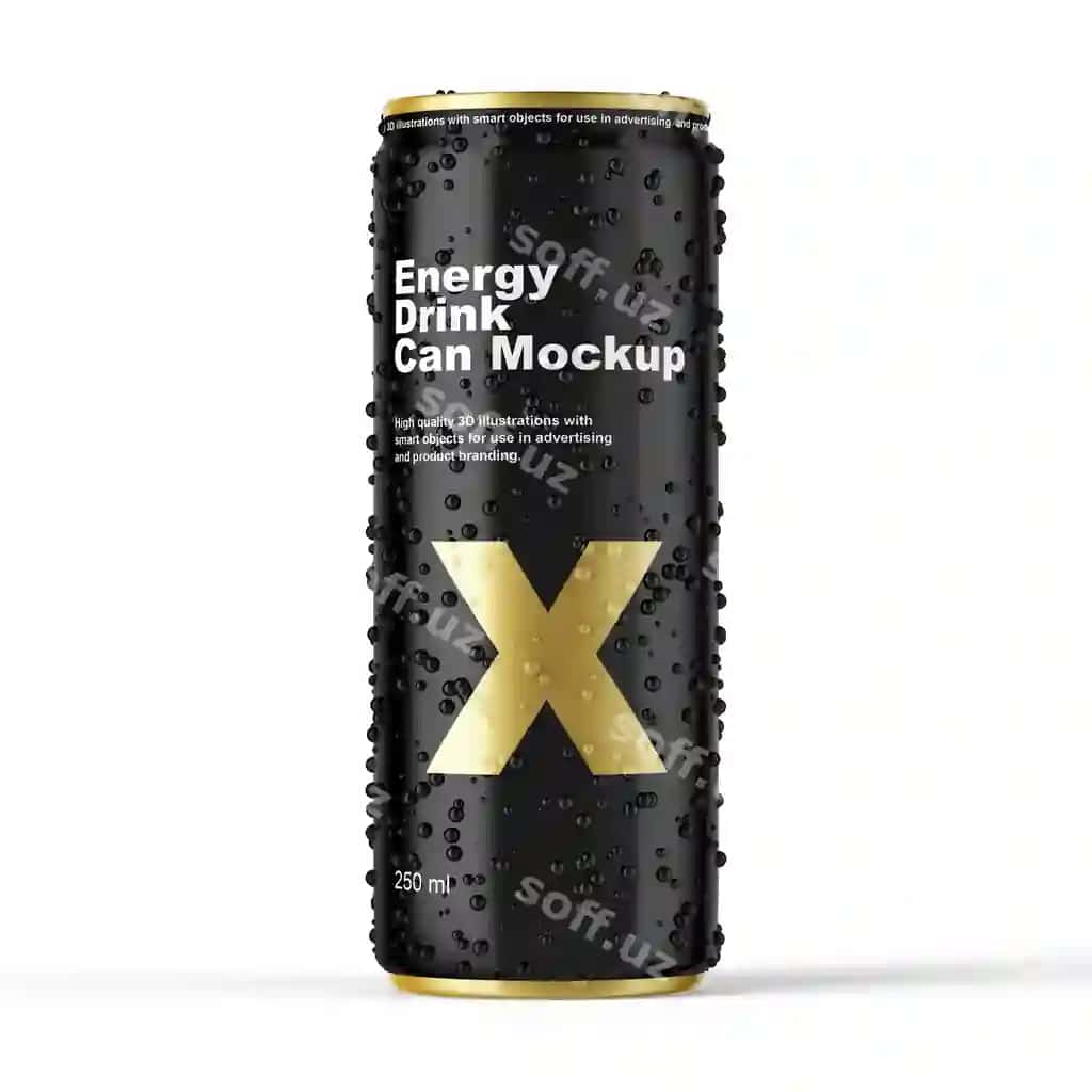 Metallik qut namunasi | Metallic can mockup