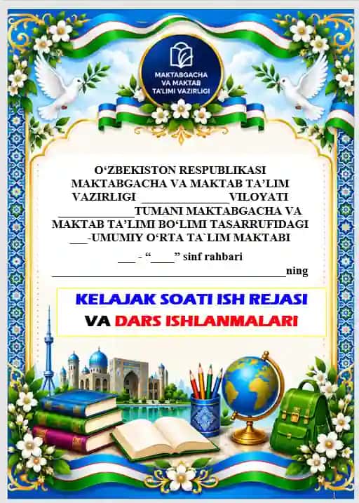 1_2_3_4 SINFLAR KELAJAK SOATI TO`LIQ