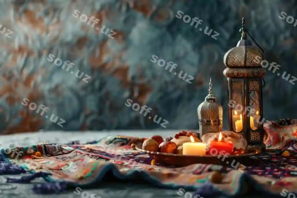 Islomiy bayram tabriklashi orqa fonda | Islamic festival celebration background