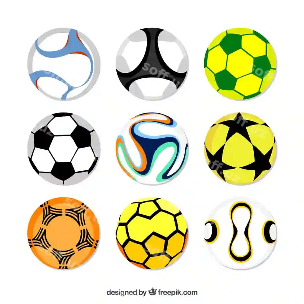 Futbol to'plarini tekis uslubda joylash | Set soccer balls flat style