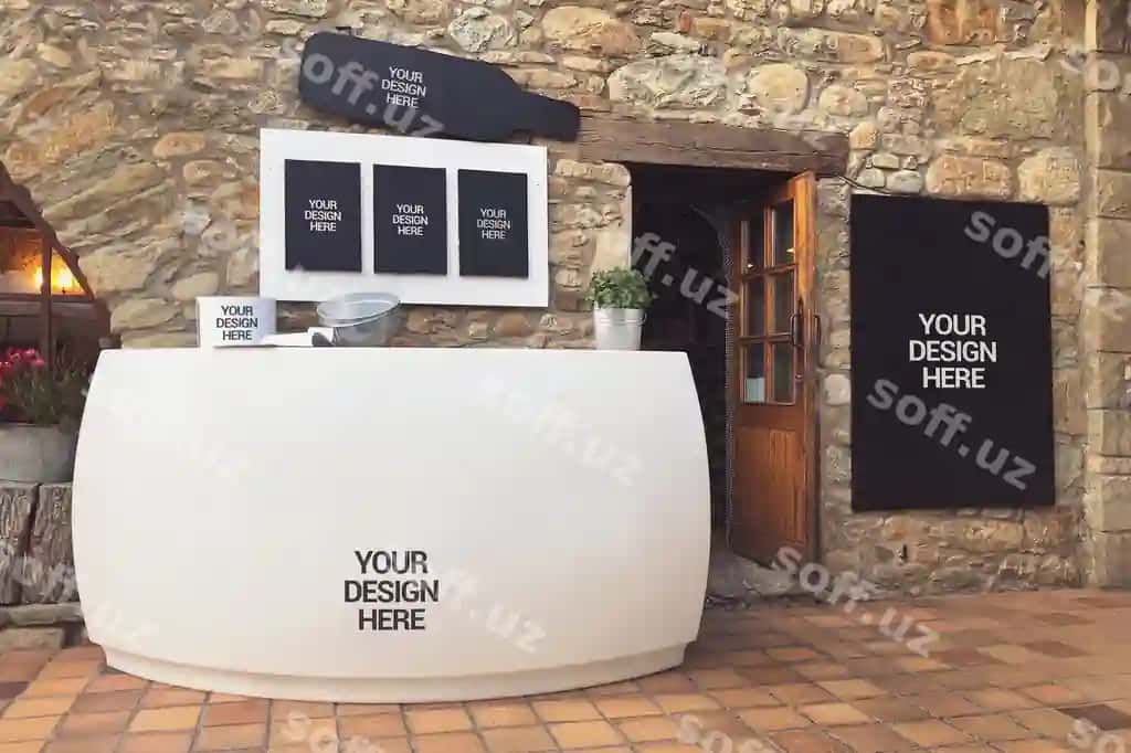 Kokteyl restoranining maketi | Cocktail restaurant mockup