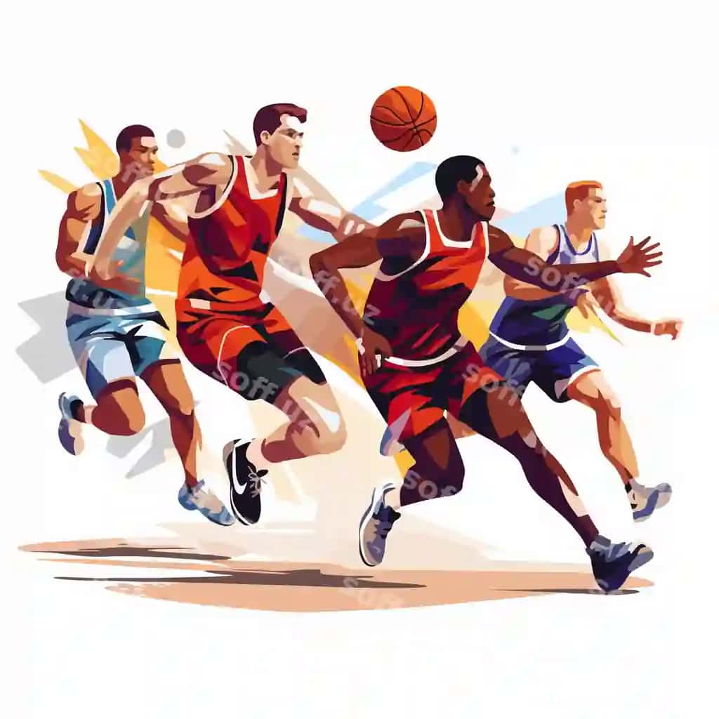 7 raqamli basketbol o'yinchini chizish | Drawing basketball player with number 7 it