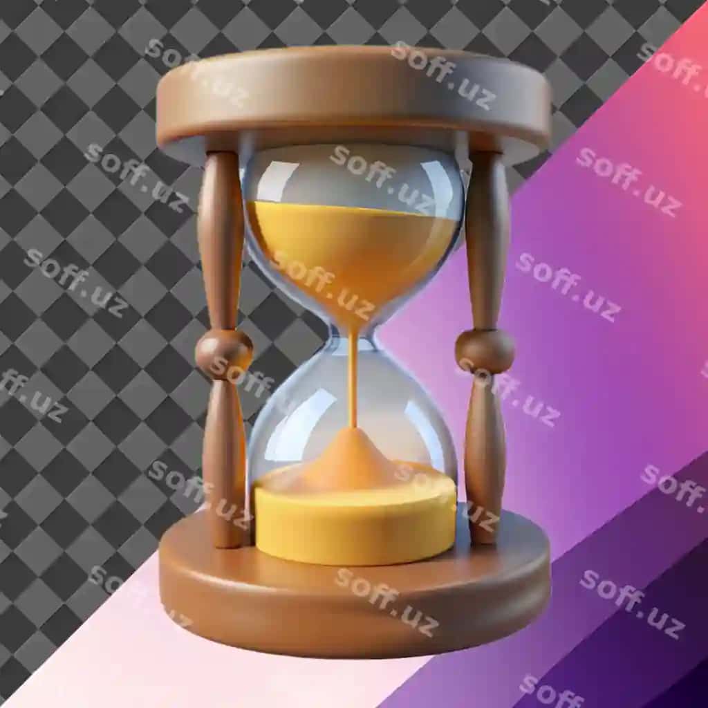 3-o'lchovli soat qutisi illustratsiyasi vaqt o'lchov | 3d hourglass illustration time measurement
