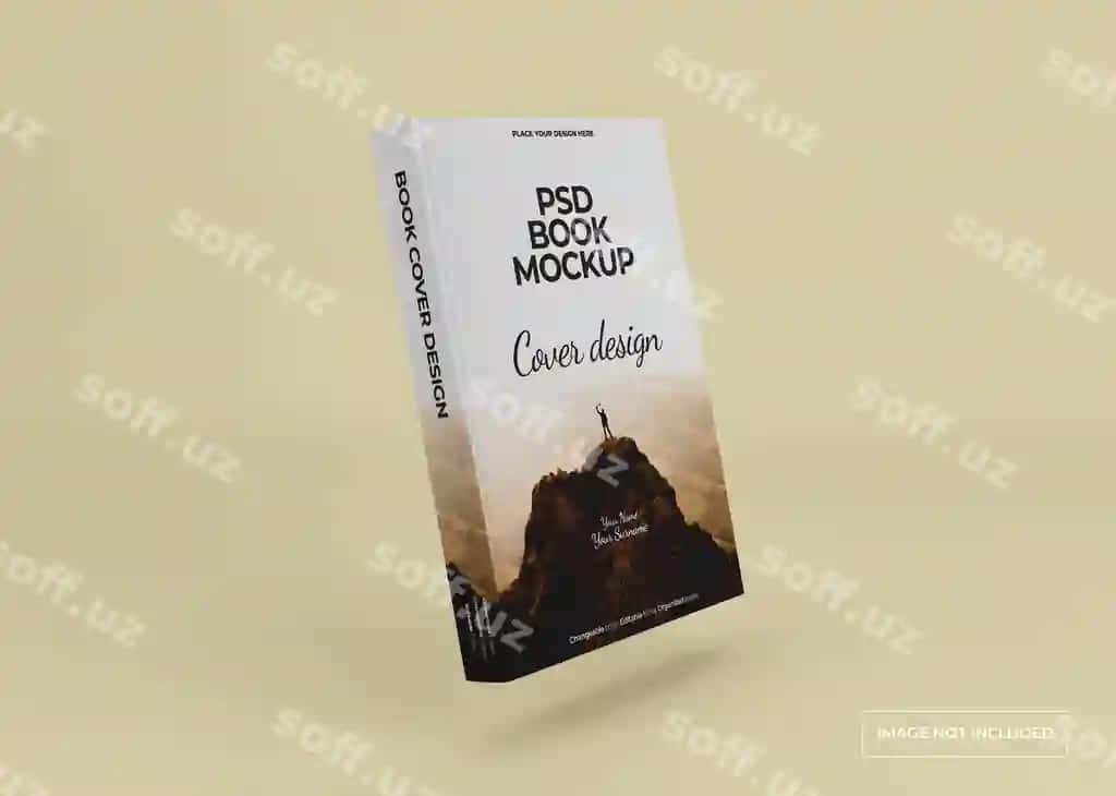 Qattiq qo'lli kitob mockup dizayni silsilasi | Hardcover book mockup design isolated