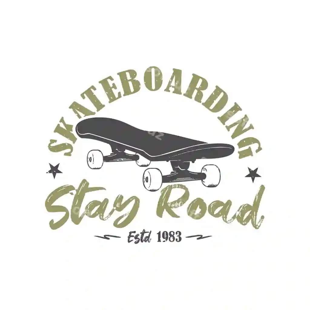Vektor logotipi skeytbord g'ildiragi olti burchakli vintage klassik tuyg'uga ega | Vector logo skateboard wheel hexagon with vintage classic feel