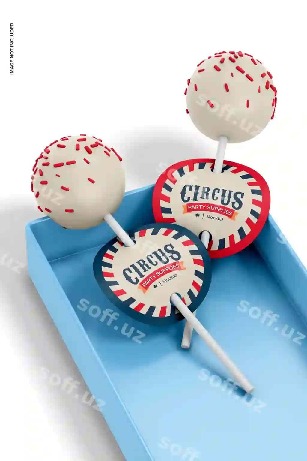 Yorliq maketi bilan tort ochiladi | Cake pops with tag mockup tray