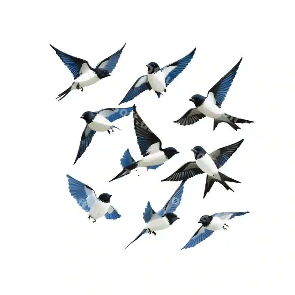 Qushlar guruhining parvozi | Flock birds flight
