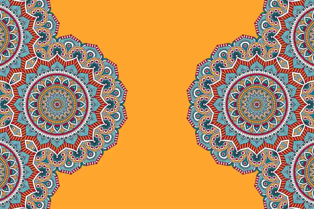 Hashamatli bezakli mandala dizayni fonida oltin rang vektori | Luxury ornamental mandala design background gold color vector