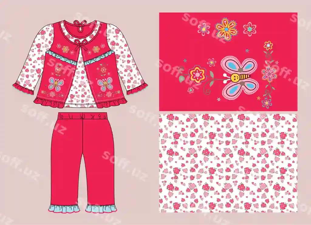 Chiroyli grafikalar qiz kiyimlari futbolka dizayni vektor illustratsiyasi | Cute graphics girl clothes tshirt design vector illustration