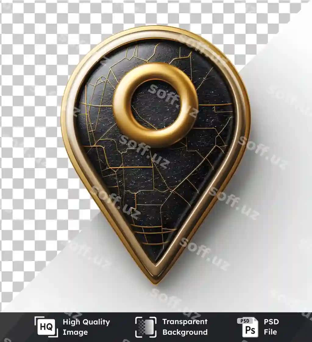 Oltin joylashuvchi pin qora oltin xarita dizayni bilan 3d renderlangan | Golden location pin with black gold map design 3d rendered with