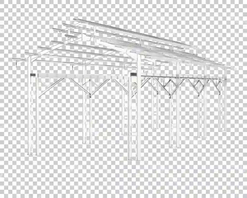 Zavod ramkasi izolyatsiya qilingan shaffof fon 3D renderlash illyustratsiyasi | Factory frame isolated transparent background 3d rendering illustration