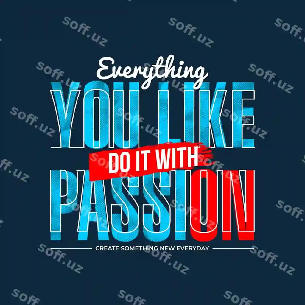 Ishq motivatsion sitomon tipografiya abstrakt dizayn vektor illustratsiyasi | Passion motivational quotes typography abstract design vector illustration