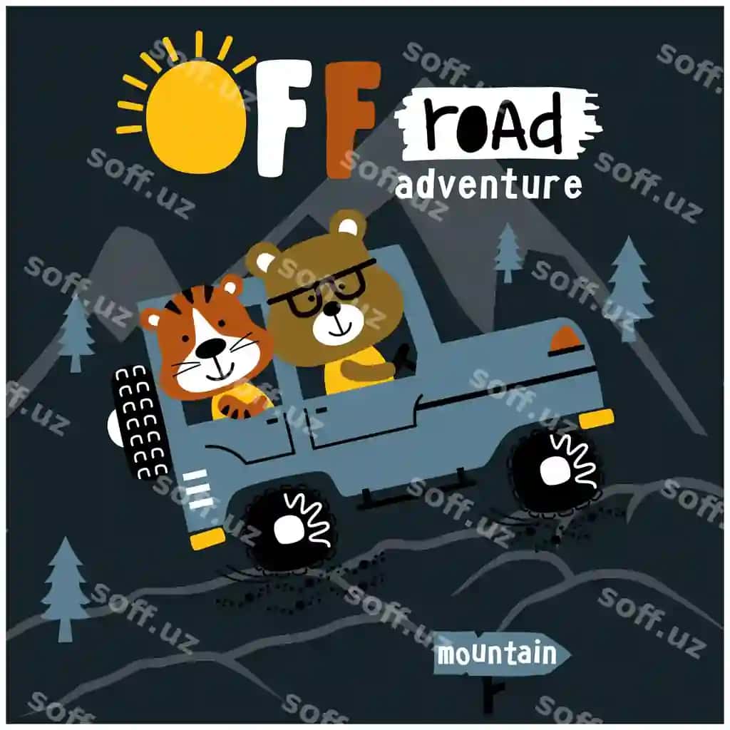 Offroad avtomobili qo'pol sayohatga borgan kulgili hayvon multfil'mi | Offroad car go adventure funny animal cartoon