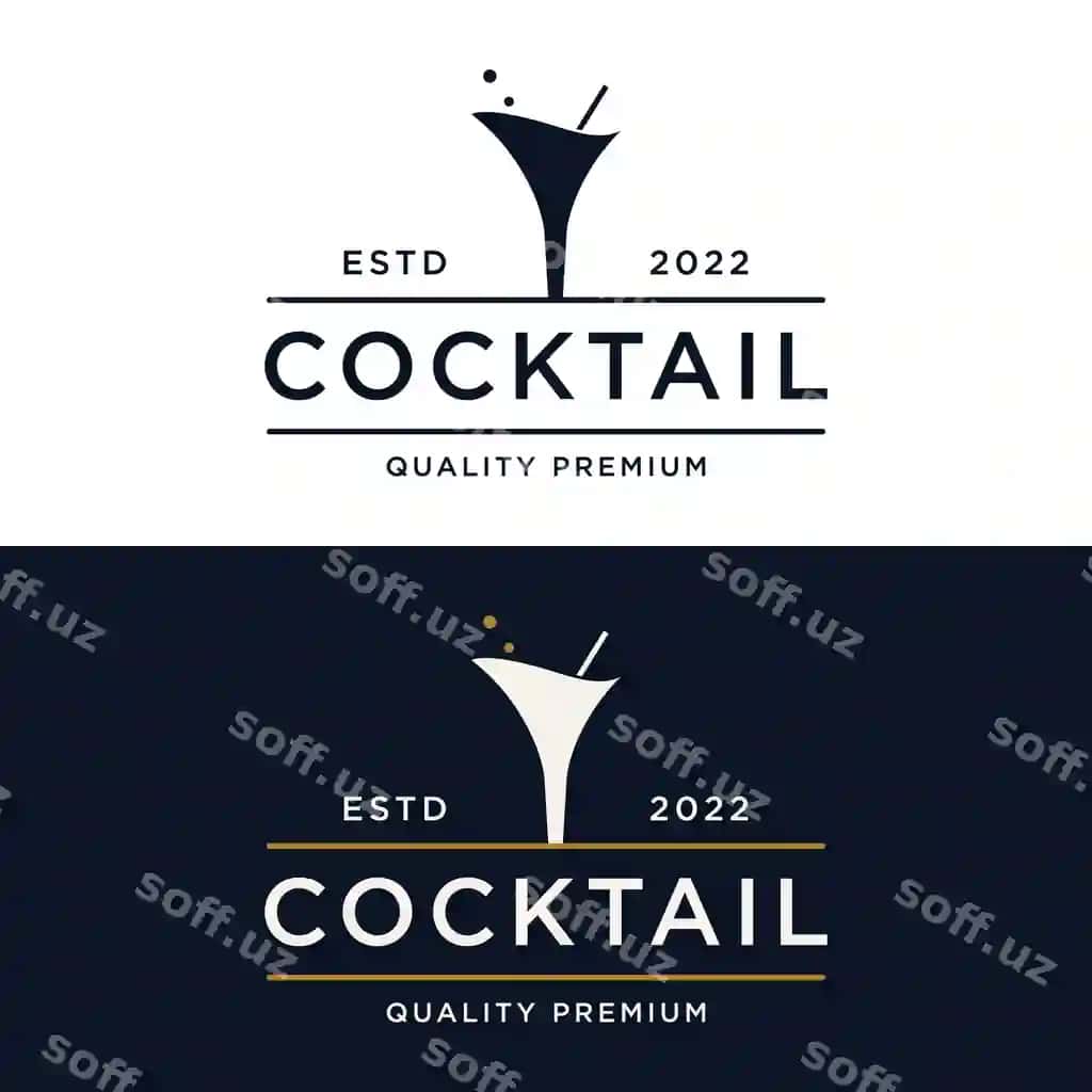 Premium sifat kokteyl alkogol ichimligi logo vintaj uslubi logo bar | Premium quality cocktail alcohol drink logo vintage style logo bar