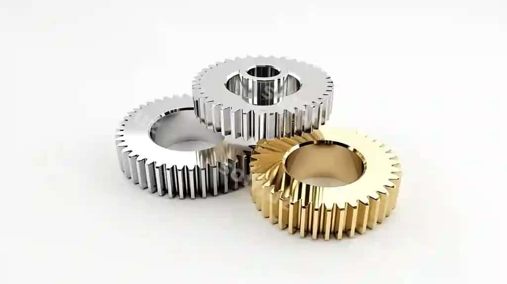 Uchta metal shatunlar oq yuzga ega | Three metal gears are white surface