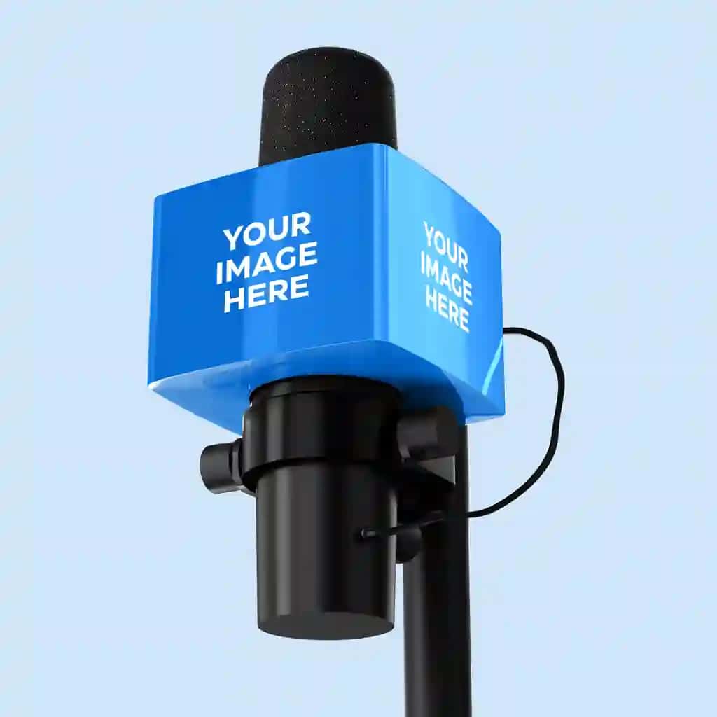Podkast mikrofon maketi psd fayl | Podcast microphone mockup psd file