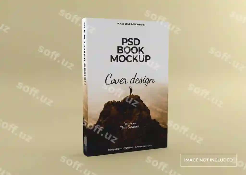 Fotorealistik qattiq muqova kitobi mockup | Photorealistic hardcover book mockup
