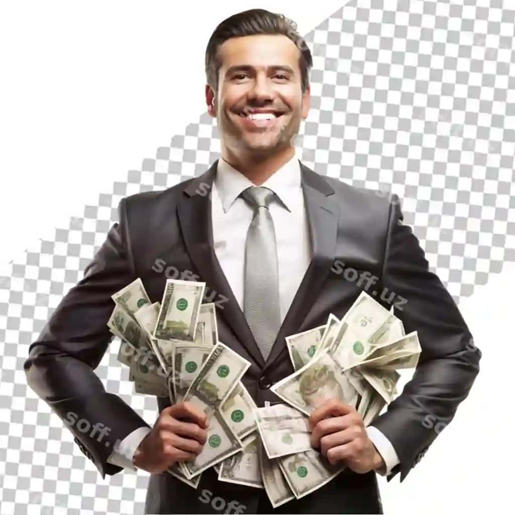 Portret shaklidagi tabassumli muvaffaqiyatli erkak kostyumi ko'zoynaklari | Portrait smiling successful man suit eyewear