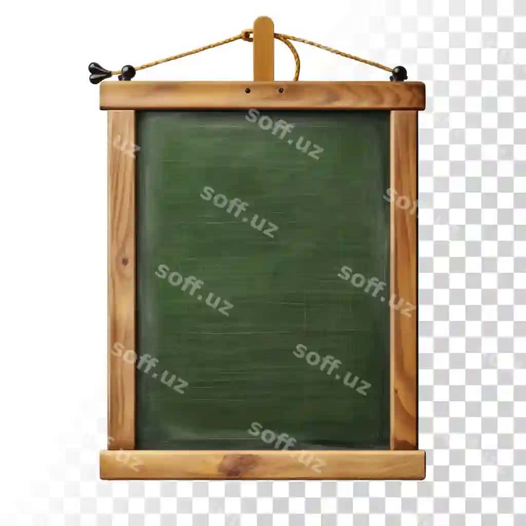 Psd yashil doska ajraltirilgan | Psd green chalkboard isolated