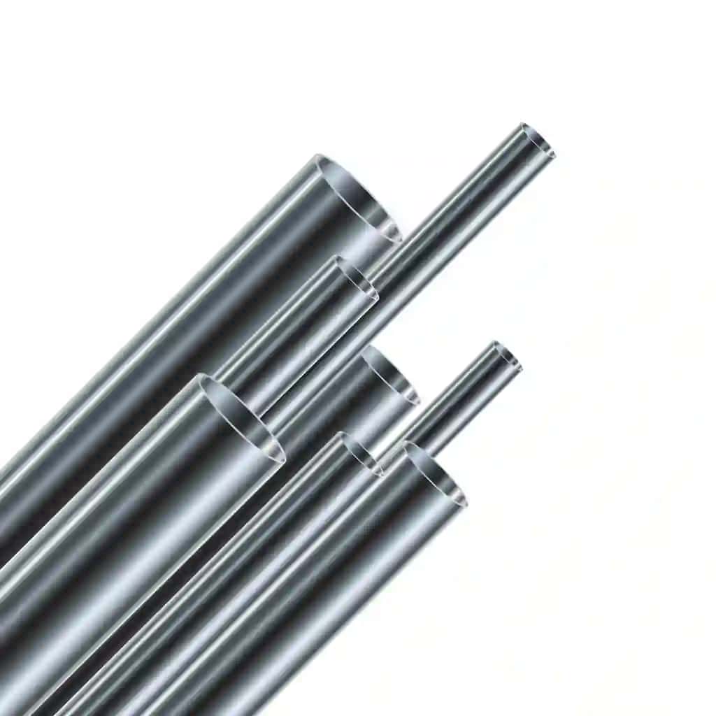 Turli diametrli izolyatsiyalangan yaltiroq quvurlarni o'rnating | Set steel aluminum pipes isolated glossy tubes different diameters