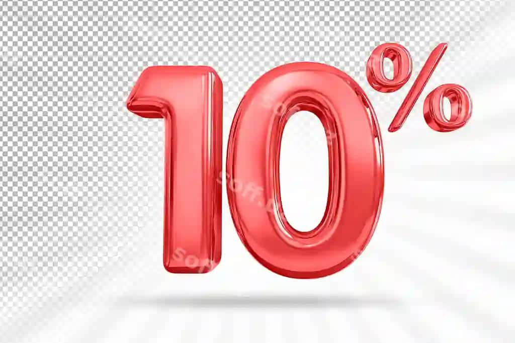 10 foiz qizil taklif 3D | 10 percent red offer 3d