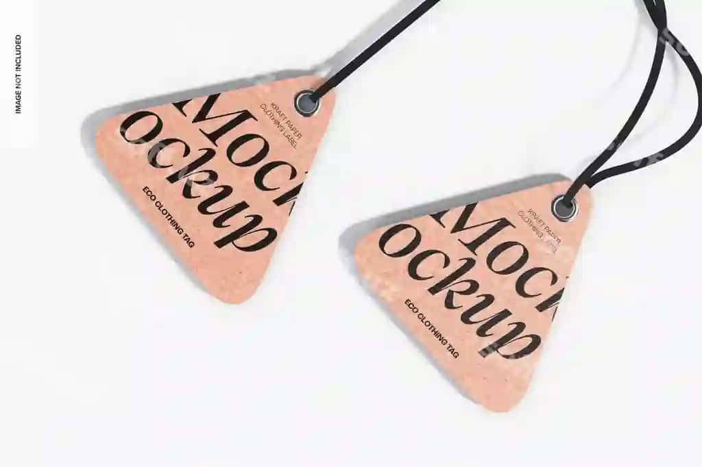 Qraft qog'oz kiyim etiketi namunasi | Kraft paper clothing label mockup