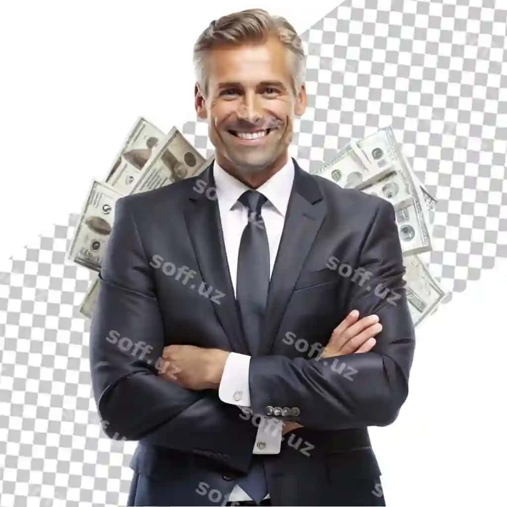 Portret shaklidagi tabassumli muvaffaqiyatli erkak kostyumi ko'zoynaklari | Portrait smiling successful man suit eyewear