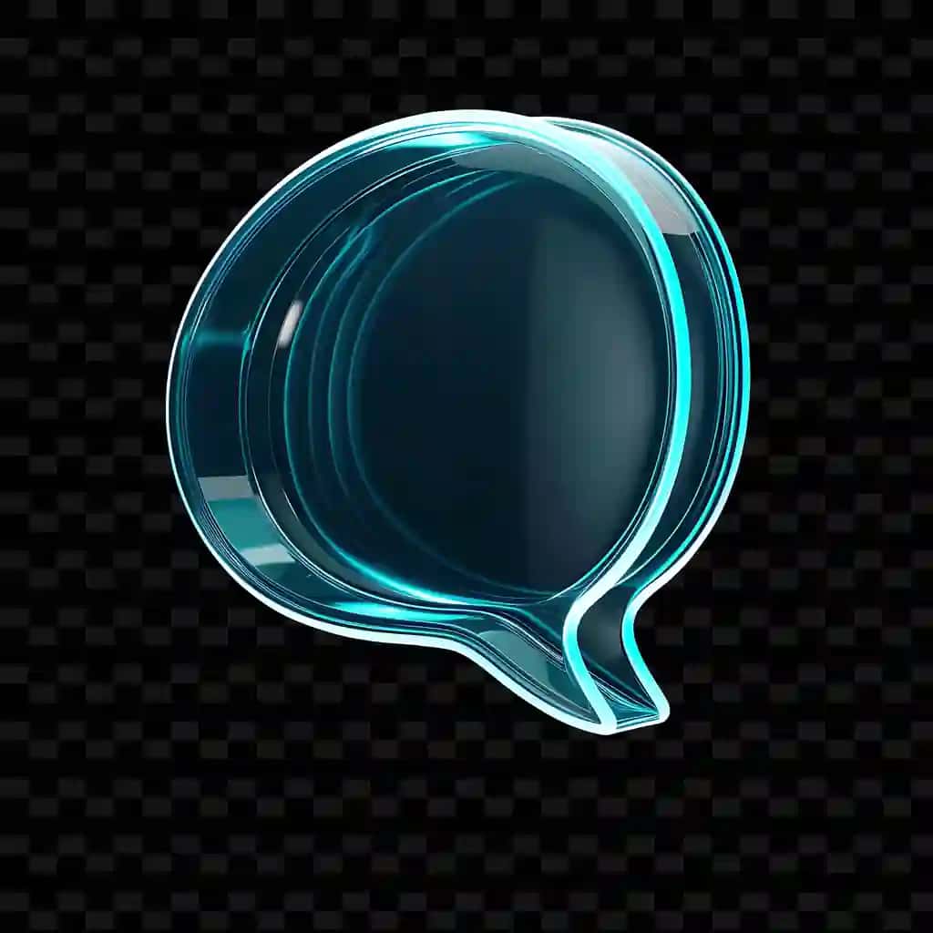 Transluce png yordamida silliq egri chiziqli nutq pufakchasi 3D belgisi | Speech bubble 3d icon with smooth curves made with transluce png