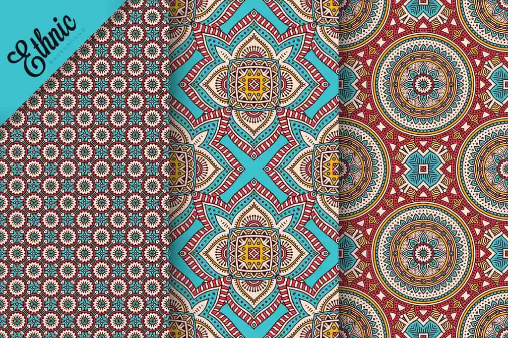 Geometrik elementlar bilan choksiz naqsh o'rnating | Set seamless pattern with geometric elements