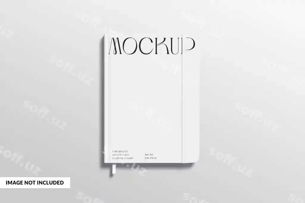 Mockup deb yozilgan maket kitob | Mockup book that says mockup