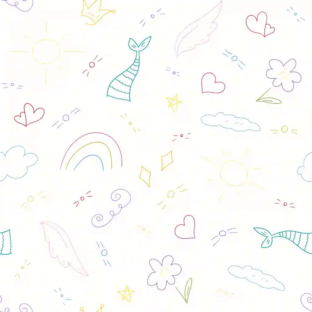 Choksiz naqsh turli doodle chizmalar yoqimli bolalarcha uslub | Seamless pattern different doodle drawings cute childish style