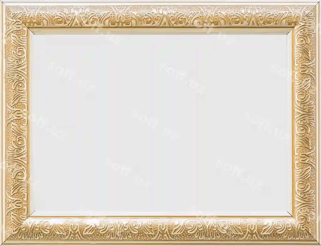 Yakor oltin bo'sh oq ramka | Close up golden blank white frame 2